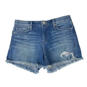 Hudson Jeans Shorts Gemma Mid-Rise Raw Cut-Off Surf City